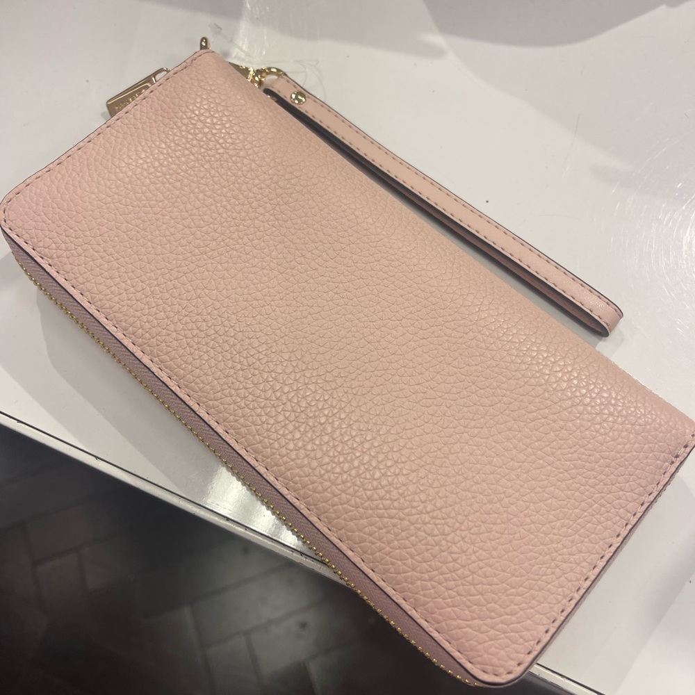 MICHAEL KORS Jet Set Travel Large Pebbled Leather Continental Wristlet Wallet - Picture 7 of 16